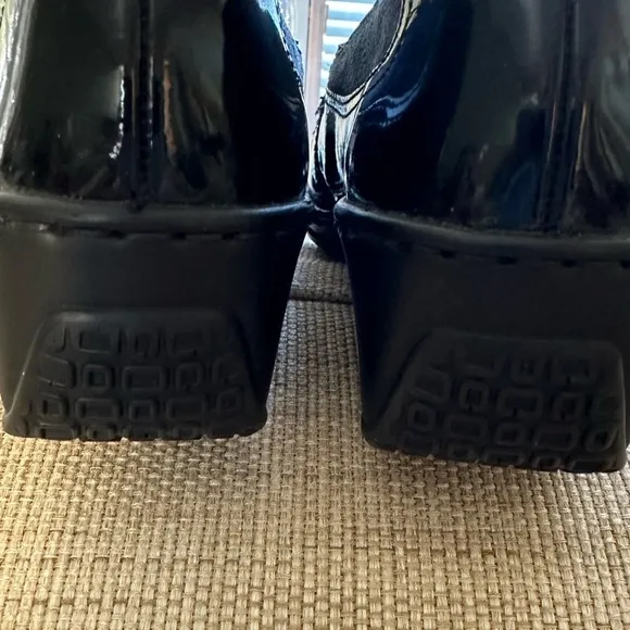 ARA Rachel Platform Loafer Metallic Suede &amp; Patent Kiltie Nonskid  UK3  US 5.5