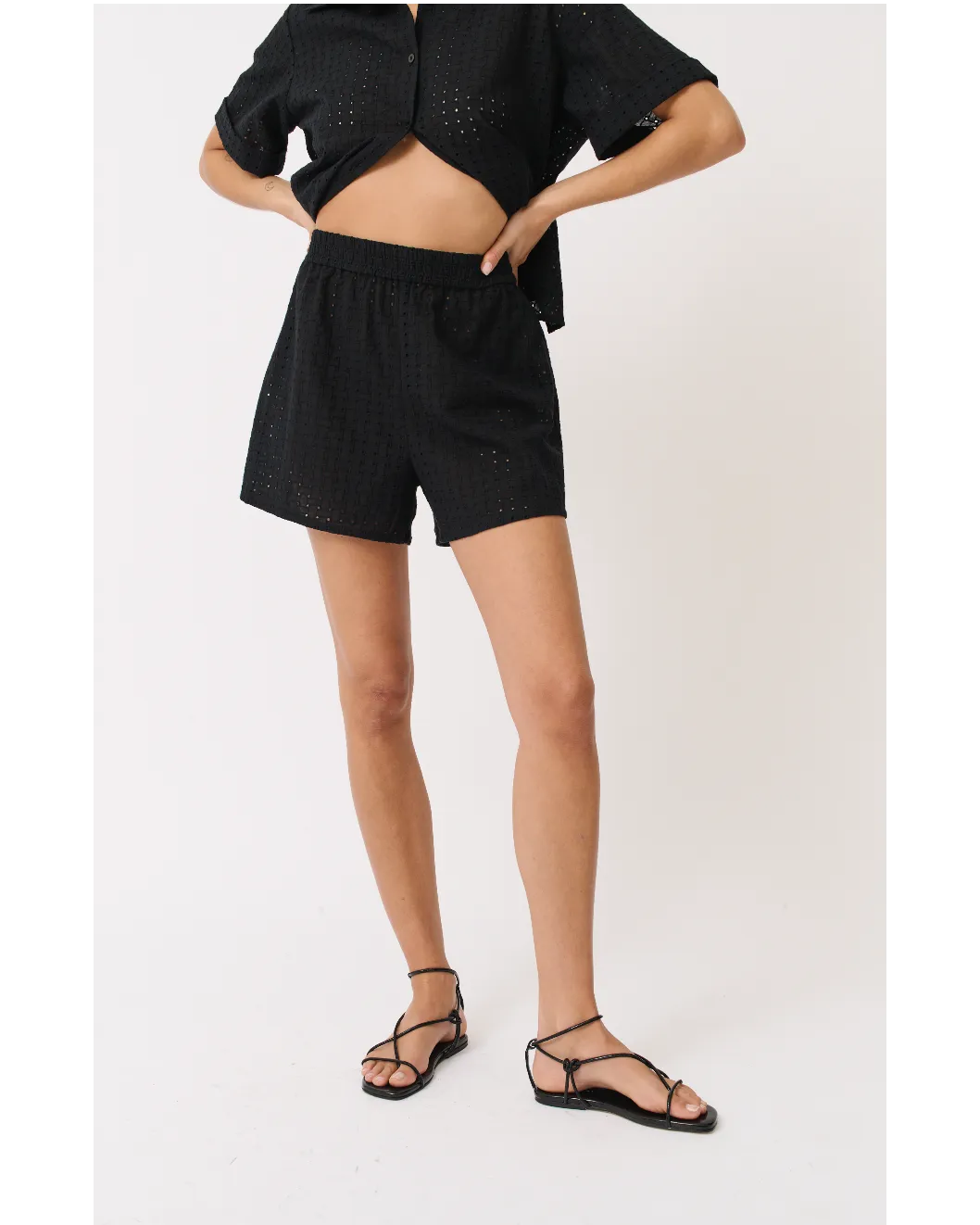 Cartel & Willow Bella Short - Black Broderie