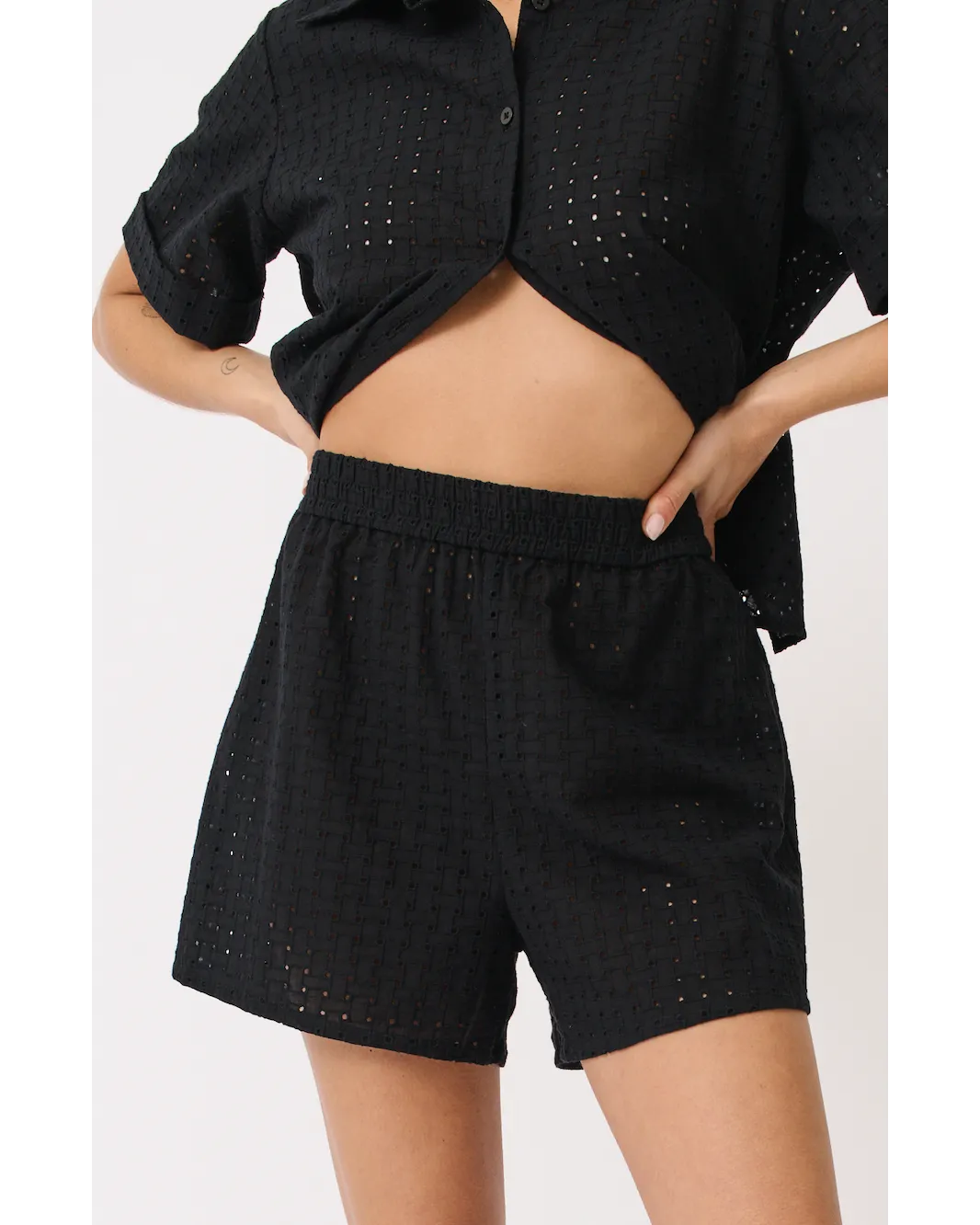 Cartel & Willow Bella Short - Black Broderie