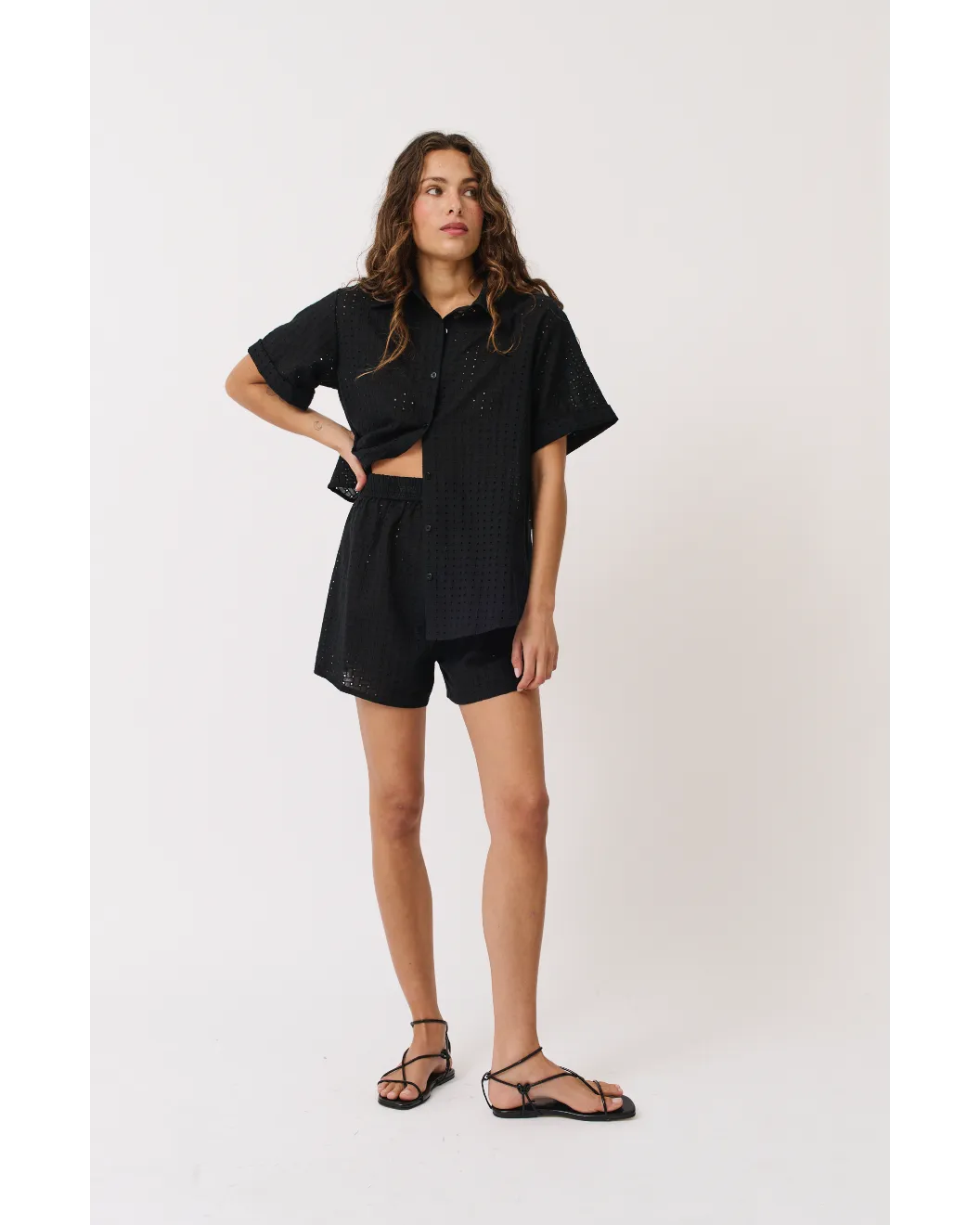 Cartel & Willow Bella Short - Black Broderie