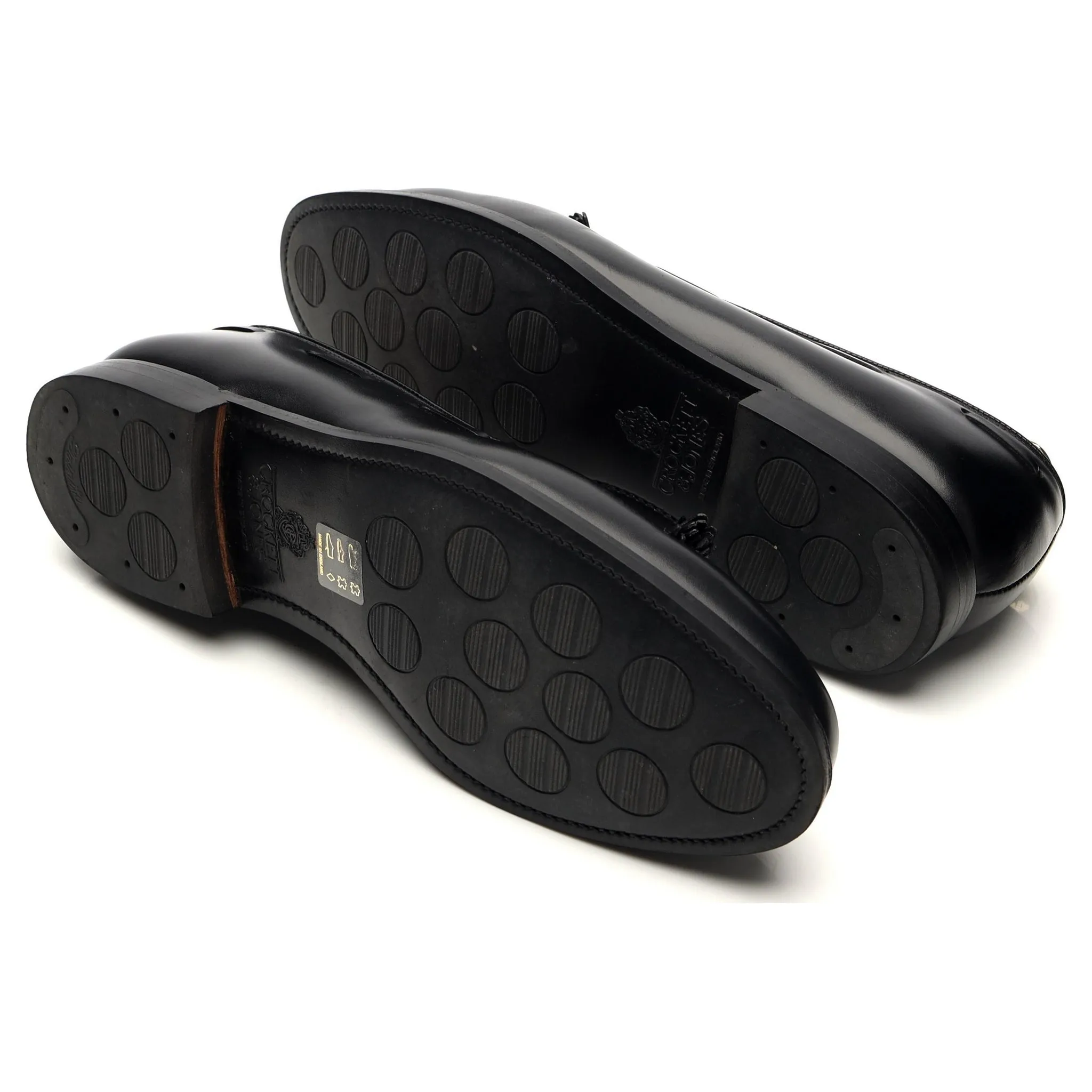 'Cavendish 2' Black Leather Tassel Loafer UK 10 E