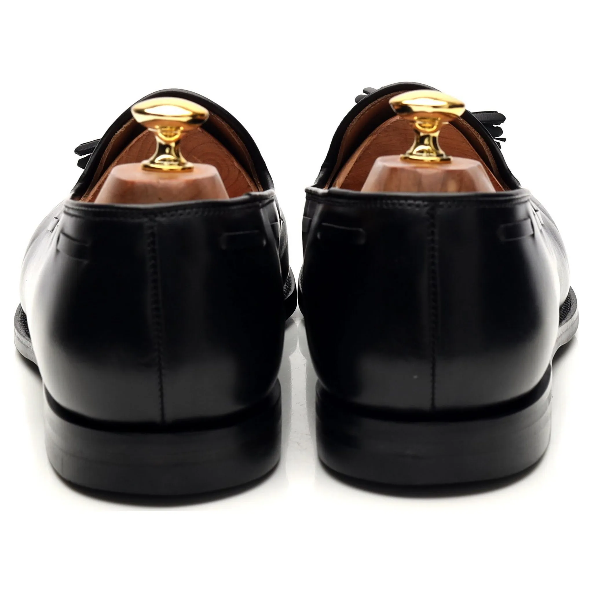 'Cavendish 2' Black Leather Tassel Loafer UK 10 E