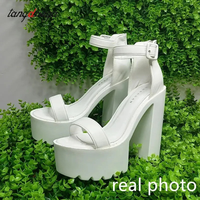 Elegant women's heel Sandals 2024 Summer platform high heels Women Trend Fashionable Leisure open toed sandals party dress pumps