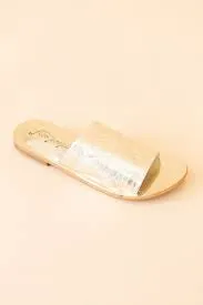 Free People Vicente Slide Sandals Gold