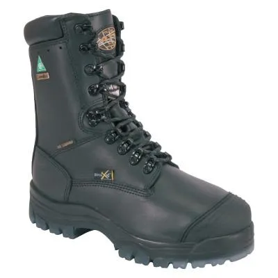 Honeywell 45 Series Leather 8 in Thermal Lace-Up Composite Toe Boots, Size 8, Black, 45680C-BLK-080