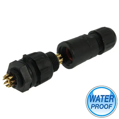 IP68 Shielded 8 Pin M14 Waterproof Connector, Cable Diameter: 2.5-7.5mm