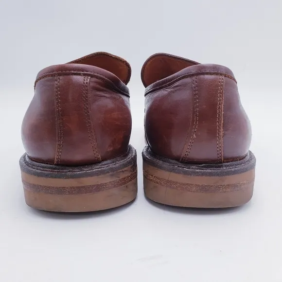 Johnston &amp; Murphy Men's Size 10 Loafer Brown Leather Slip On Square Toe