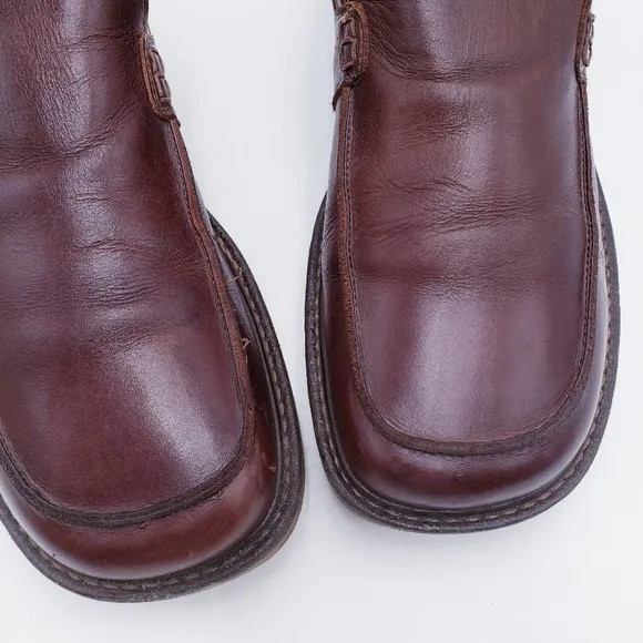 Johnston &amp; Murphy Men's Size 10 Loafer Brown Leather Slip On Square Toe