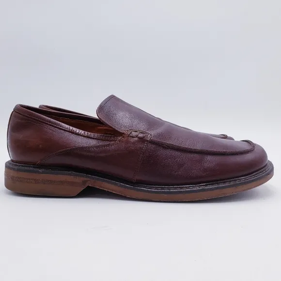 Johnston &amp; Murphy Men's Size 10 Loafer Brown Leather Slip On Square Toe
