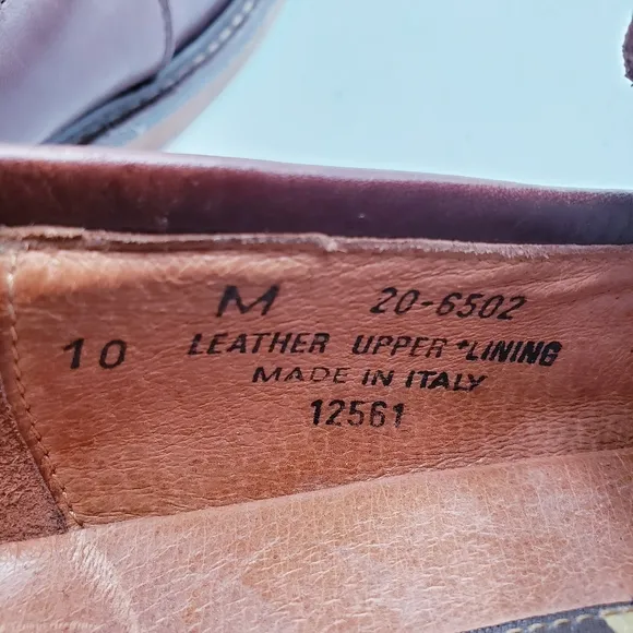 Johnston &amp; Murphy Men's Size 10 Loafer Brown Leather Slip On Square Toe