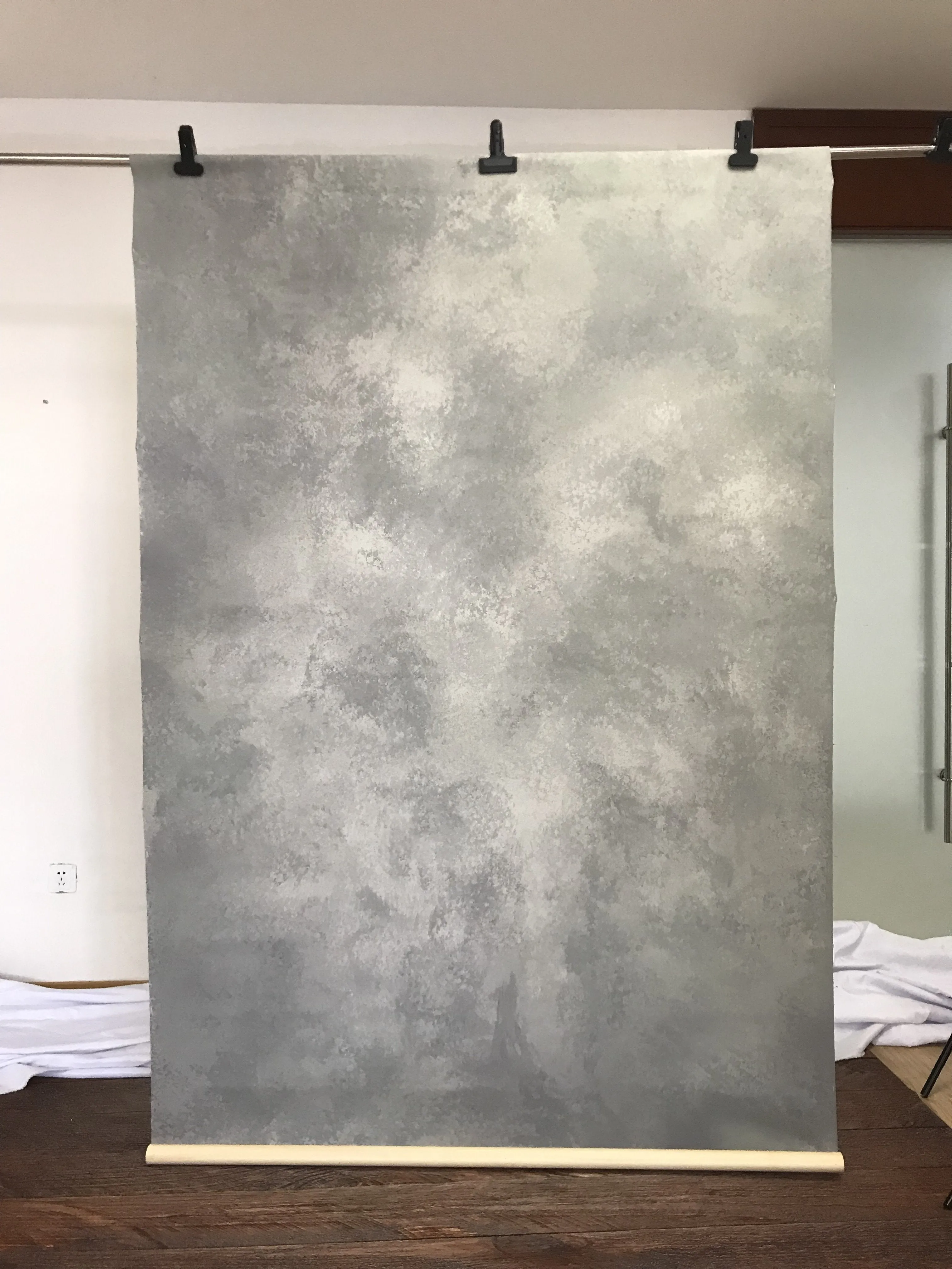 Kate Hand Painted Abstract Texture Cold Grey Backdrops