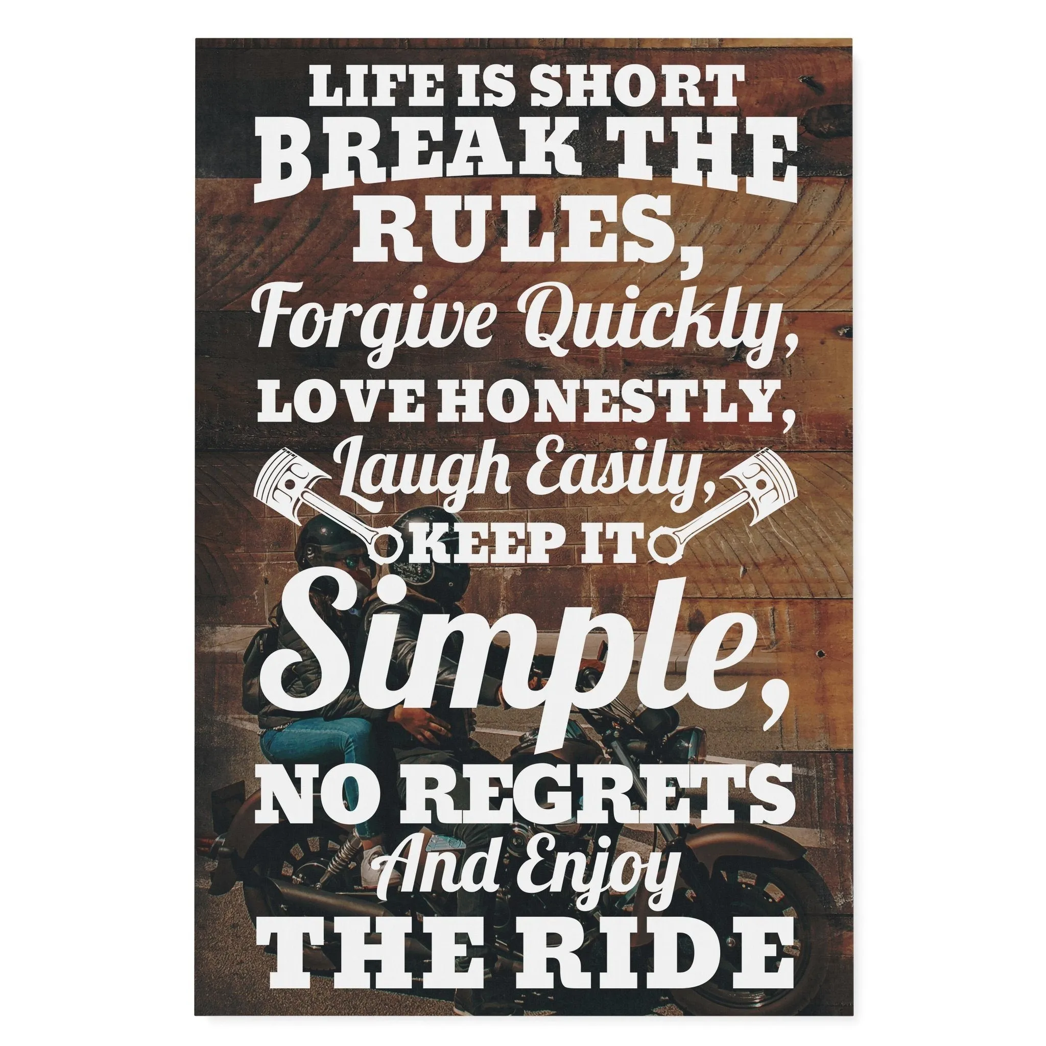 Life Is Short Enjoy The Ride Premium Canvas