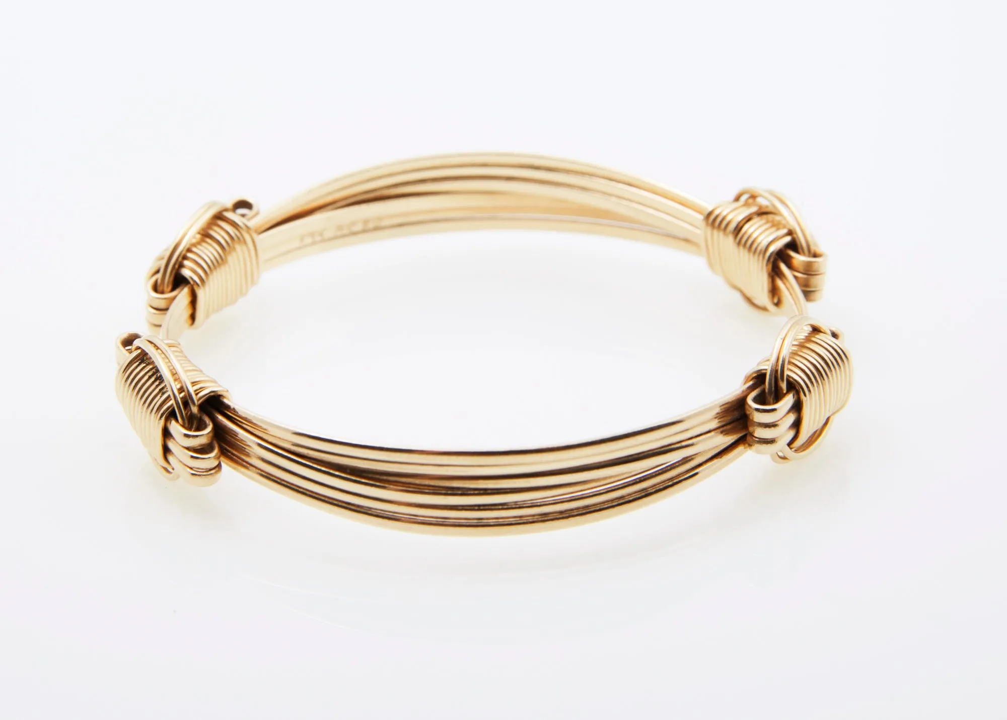 Lightweight Bracelet 14k Solid Gold 3-Strand Baby