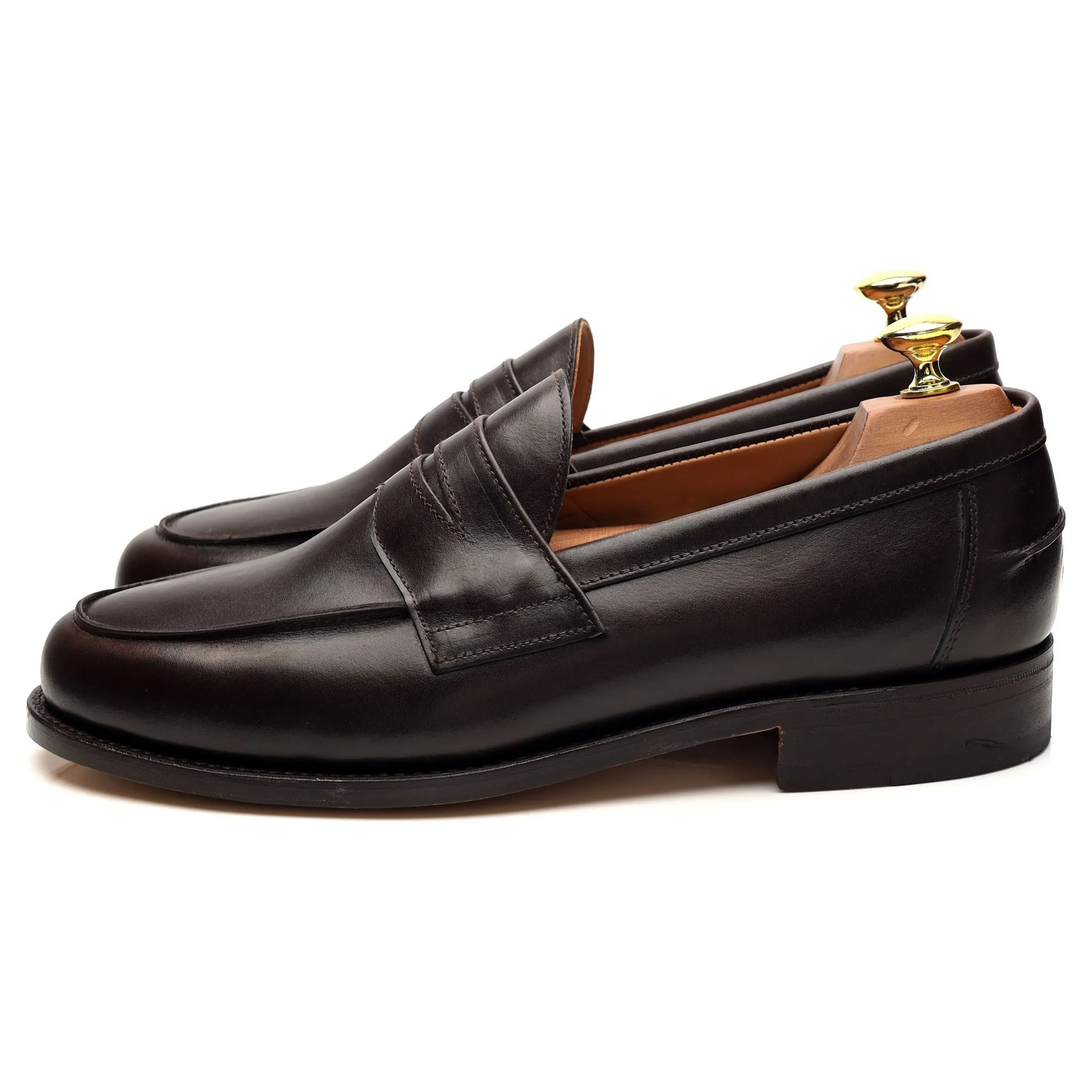 'Madrid' Dark Brown Leather Loafer UK 8.5