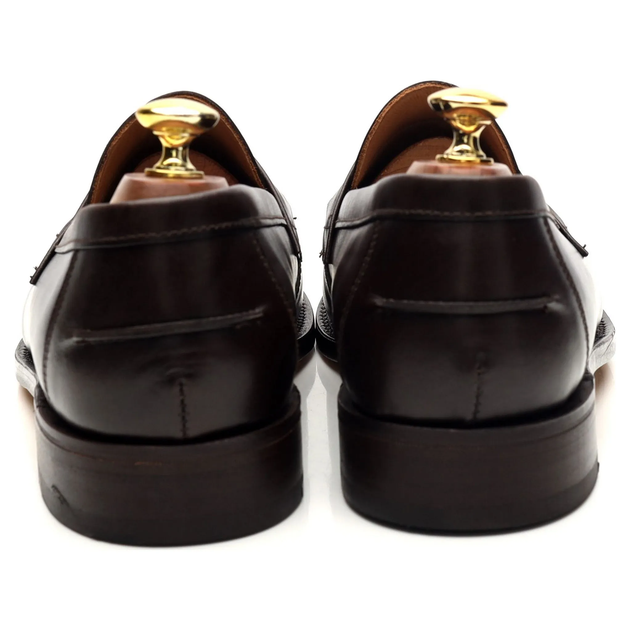 'Madrid' Dark Brown Leather Loafer UK 8.5