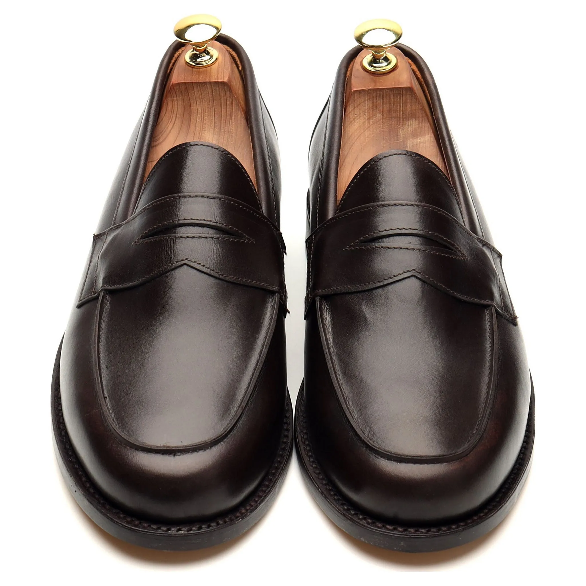 'Madrid' Dark Brown Leather Loafer UK 8.5