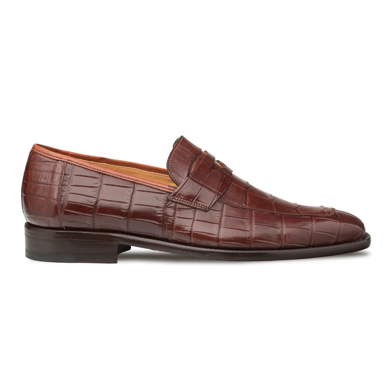 Men's Sport Piccolo Genuine American Alligator Penny Loafer By Mezlan Made In Spain Brand