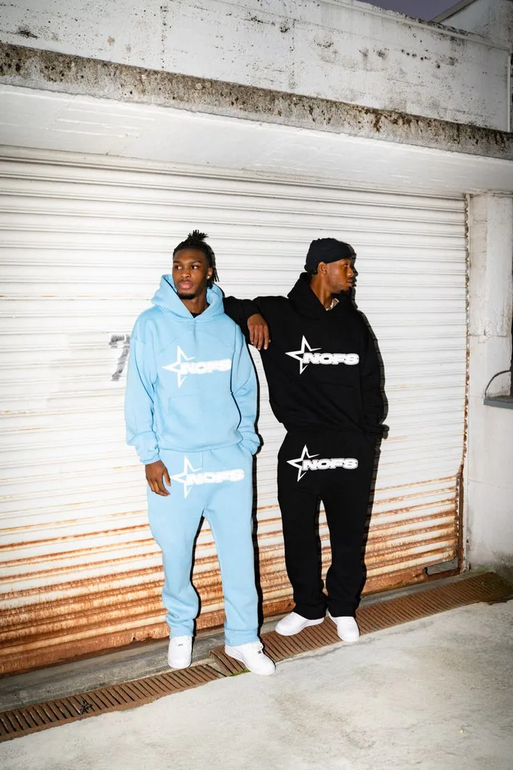 New None of Us TRACKSUIT NOFS BLEU CLAIR UNISEX Unbranded Fits like Men's Large, Light Blue