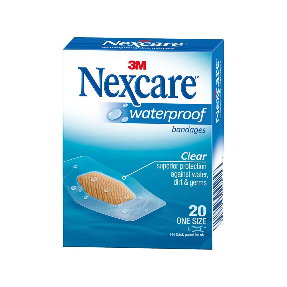 Nexcare Waterproof Bandages One Size 20 pack