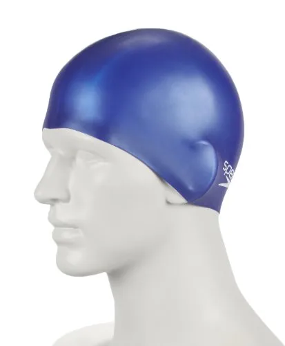 Speedo Unisex-Junior Plain Moulded Silicone Swimcap
