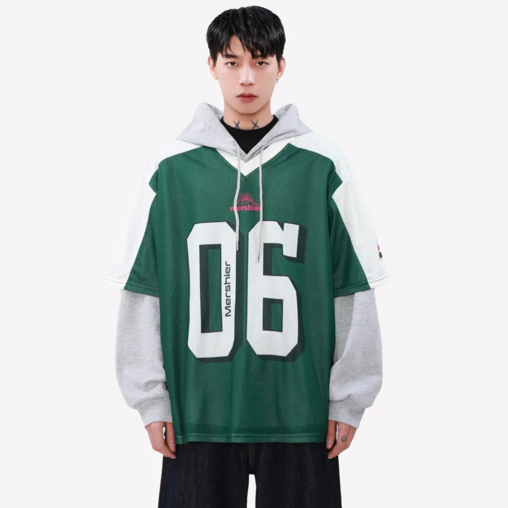 Sports Double Layer Mesh Hoodie