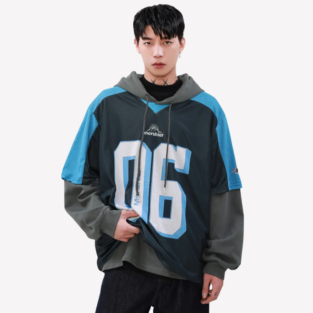 Sports Double Layer Mesh Hoodie