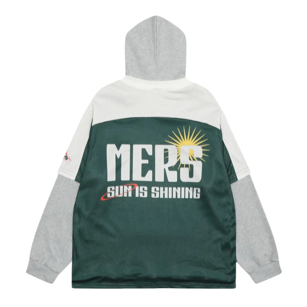 Sports Double Layer Mesh Hoodie