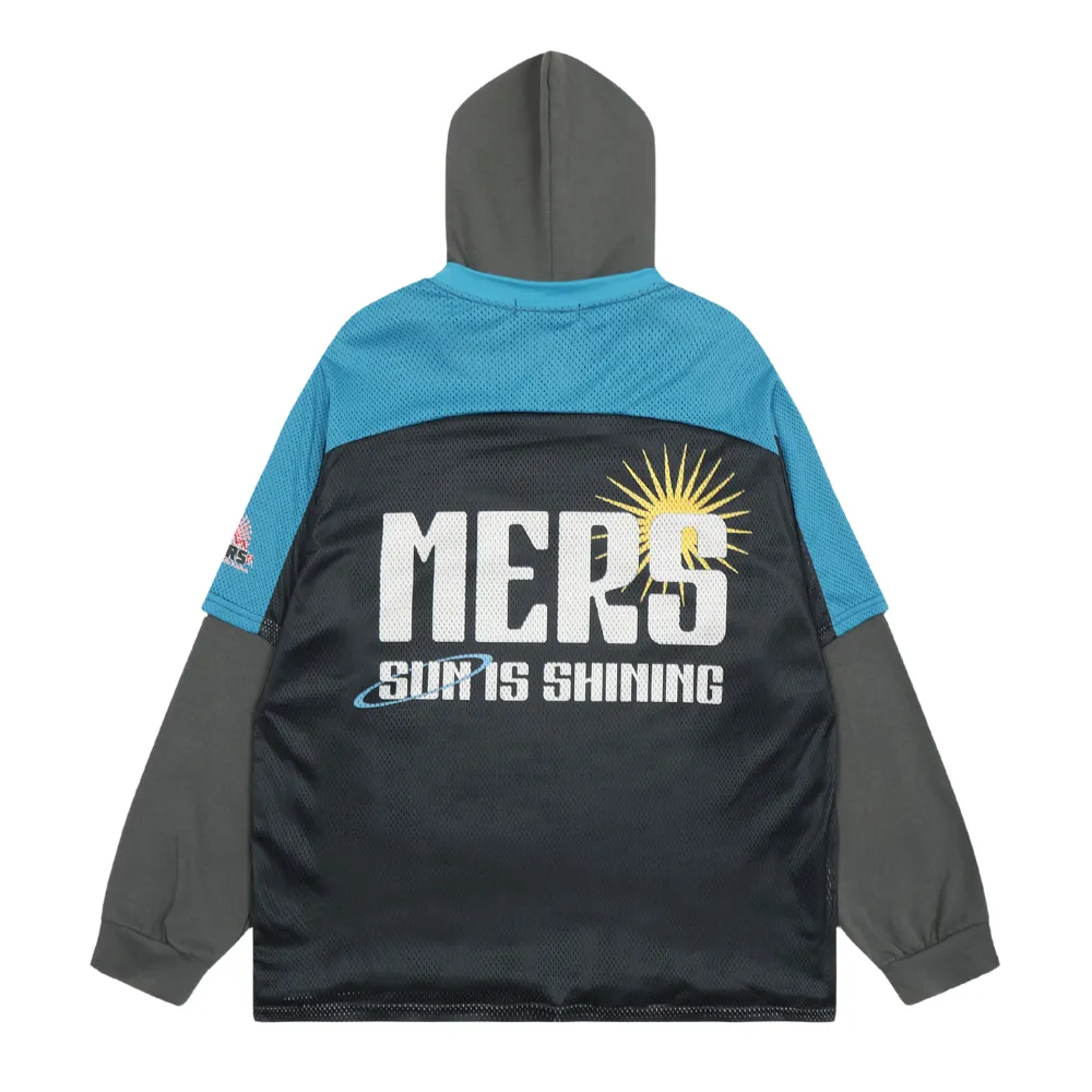 Sports Double Layer Mesh Hoodie
