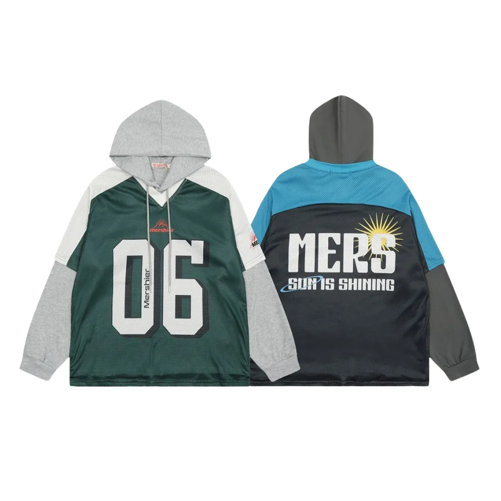 Sports Double Layer Mesh Hoodie