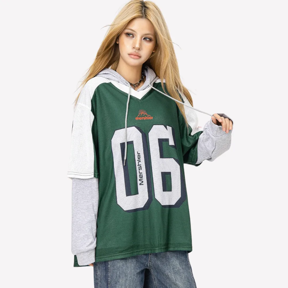 Sports Double Layer Mesh Hoodie