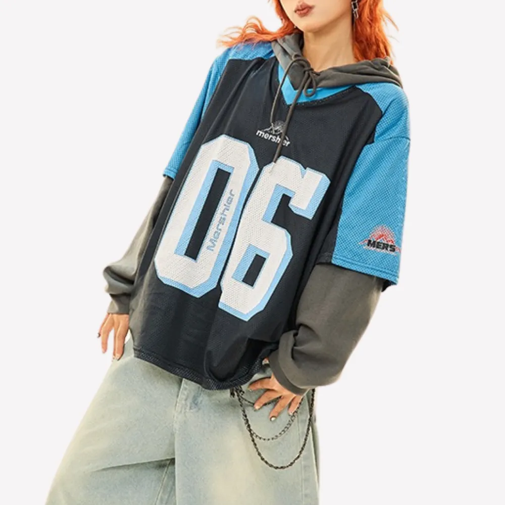 Sports Double Layer Mesh Hoodie