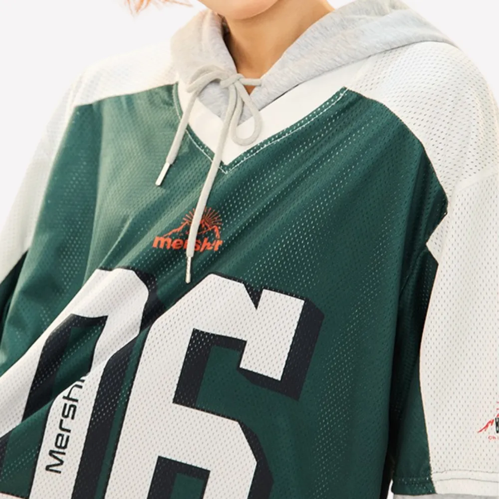 Sports Double Layer Mesh Hoodie