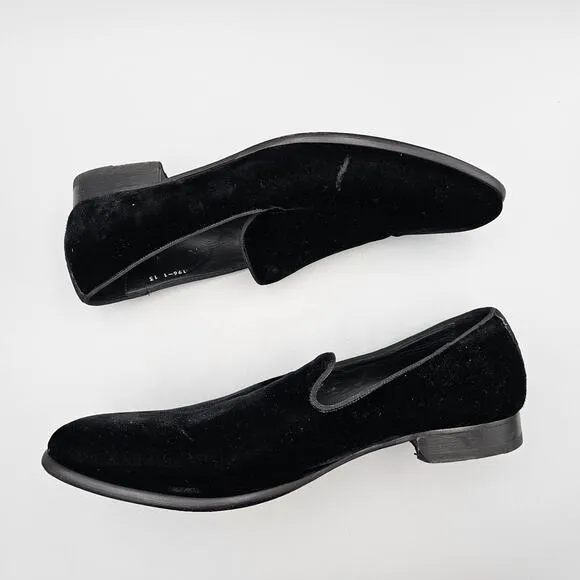 To Boot New York Adam Derrick Mens 13 US Black Velvet Prince Albert Slip On READ